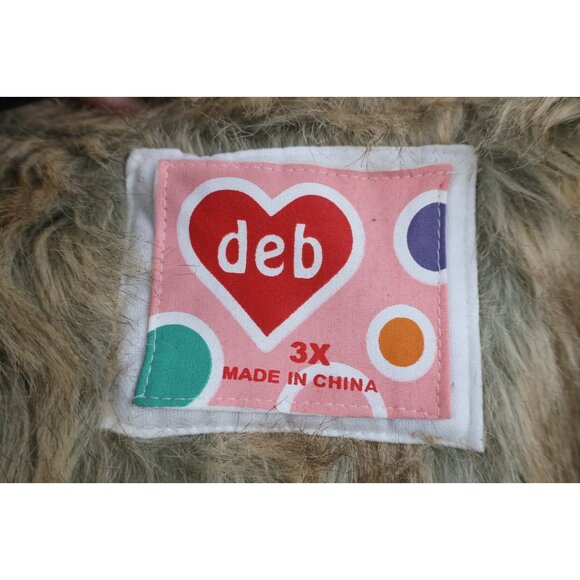 Vinatage Y2K Babydoll Womens 3XL Tribal Flower Heavy Faux Fur Lined Thick Hoodie - Picture 9 of 15